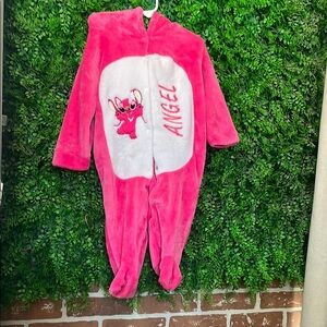 Angel Pink and White Plush Footies
